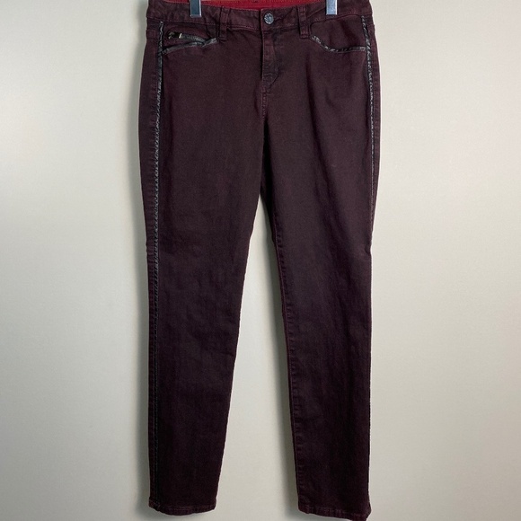 William Rast Women's Deep Burgundy-Plum Skinny‎ Jeans Stretch Size 30 - Picture 1 of 15